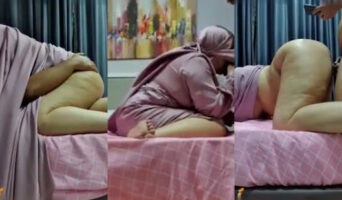 Genjotan Liar Jilbab Gamis Ungu Malam Minggu